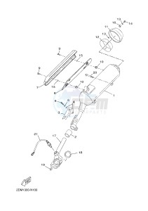 YPR125RA XMAX 125 ABS EVOLIS 125 ABS (2DMH 2DMH) drawing EXHAUST