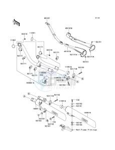 VN 2000 F [VULCAN 2000 CLASSIC LT] (6F-7F) F6F drawing MUFFLER-- S- -