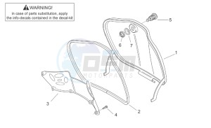 Scarabeo 50 2t (eng. Minarelli) drawing Central body I - Glove comp.door