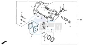 CRF150R CRF150R drawing FRONT BRAKE CALIPER