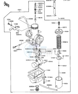 KX 80 G [KX80] (G1-G2) [KX80] drawing CARBURETOR -- KX80-G2- -