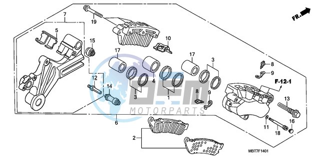 REAR BRAKE CALIPER (XL1000VA)