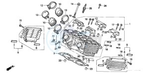 VF750CD drawing CYLINDER HEAD (REAR)