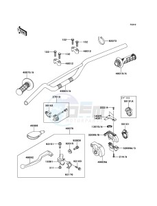 KX65 KX65ABF EU drawing Handlebar