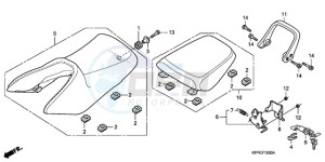 CBR125RWA UK - (E / BLA) drawing SEAT