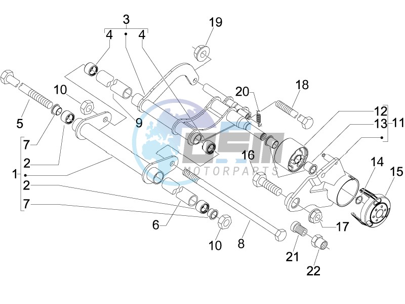 Swinging arm