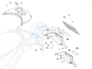 SPRINT 125CC 4T 3V IGET E4 ABS (APAC) drawing Rear cover - Splash guard