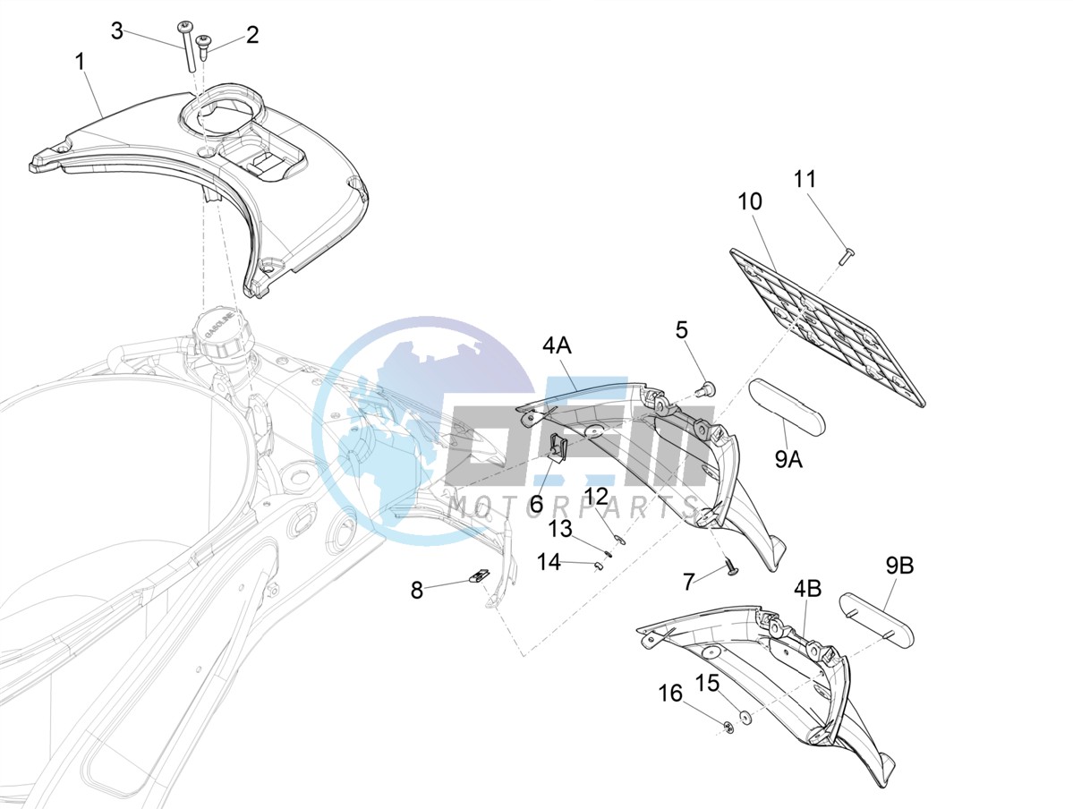 Rear cover - Splash guard