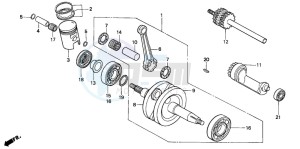 CRM75R drawing CRANKSHAFT/PISTON