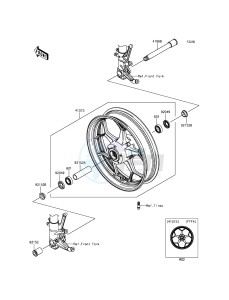 ZZR1400 ABS ZX1400FFF FR GB XX (EU ME A(FRICA) drawing Front Hub