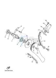 YBR125ESD (3D9B) drawing CAMSHAFT & CHAIN