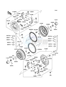 MULE 3010 DIESEL 4x4 KAF950B7F EU drawing Front Hub