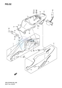 GSX-R750 (E2) drawing SEAT TAIL COVER (MODEL K6)