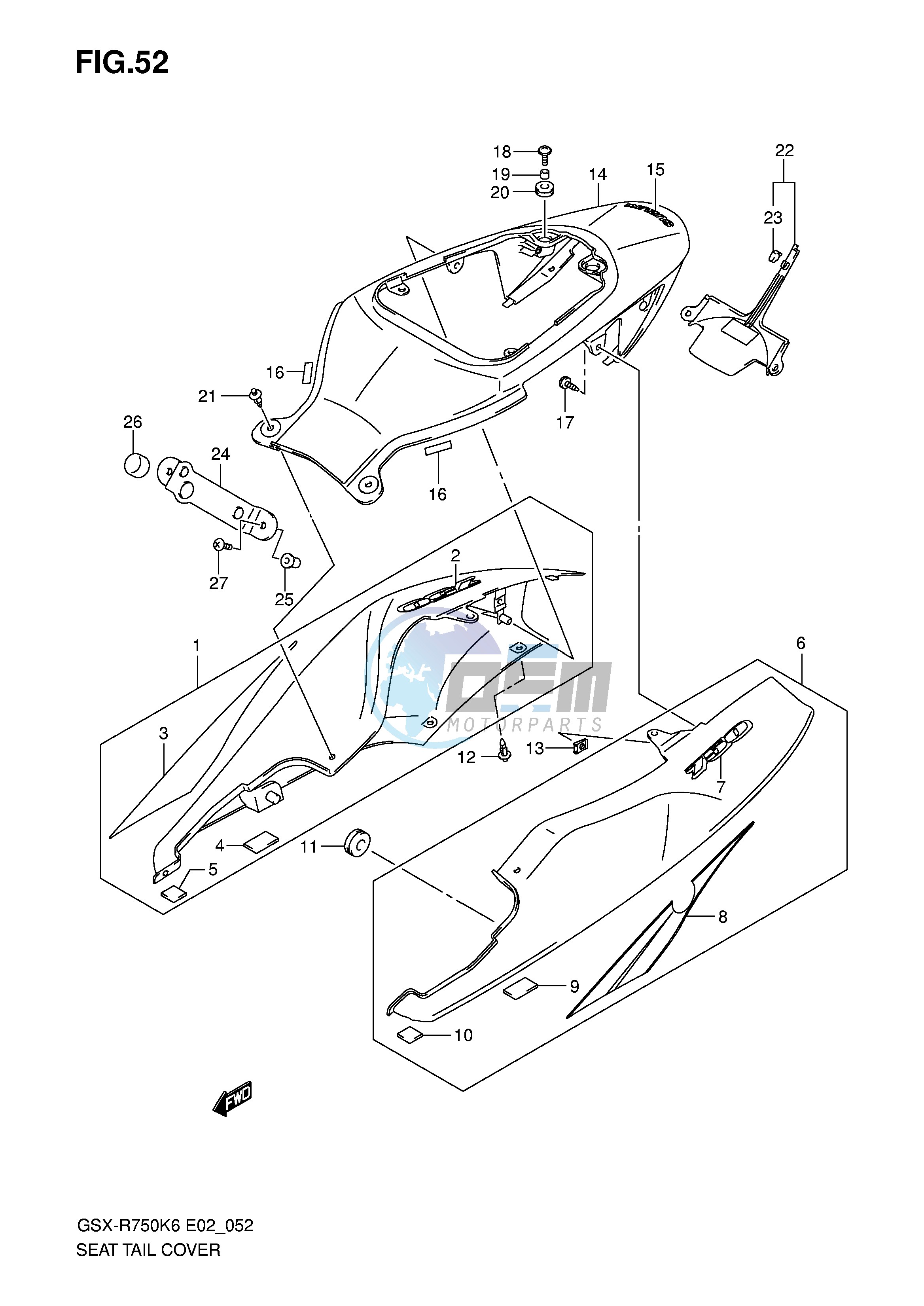 SEAT TAIL COVER (MODEL K6)