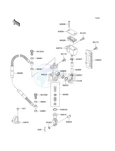 KLX 250 H [KLX250S] (H6F-H7F) H7F drawing REAR MASTER CYLINDER