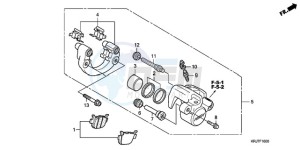 FES1259 France - (F / CMF) drawing REAR BRAKE CALIPER