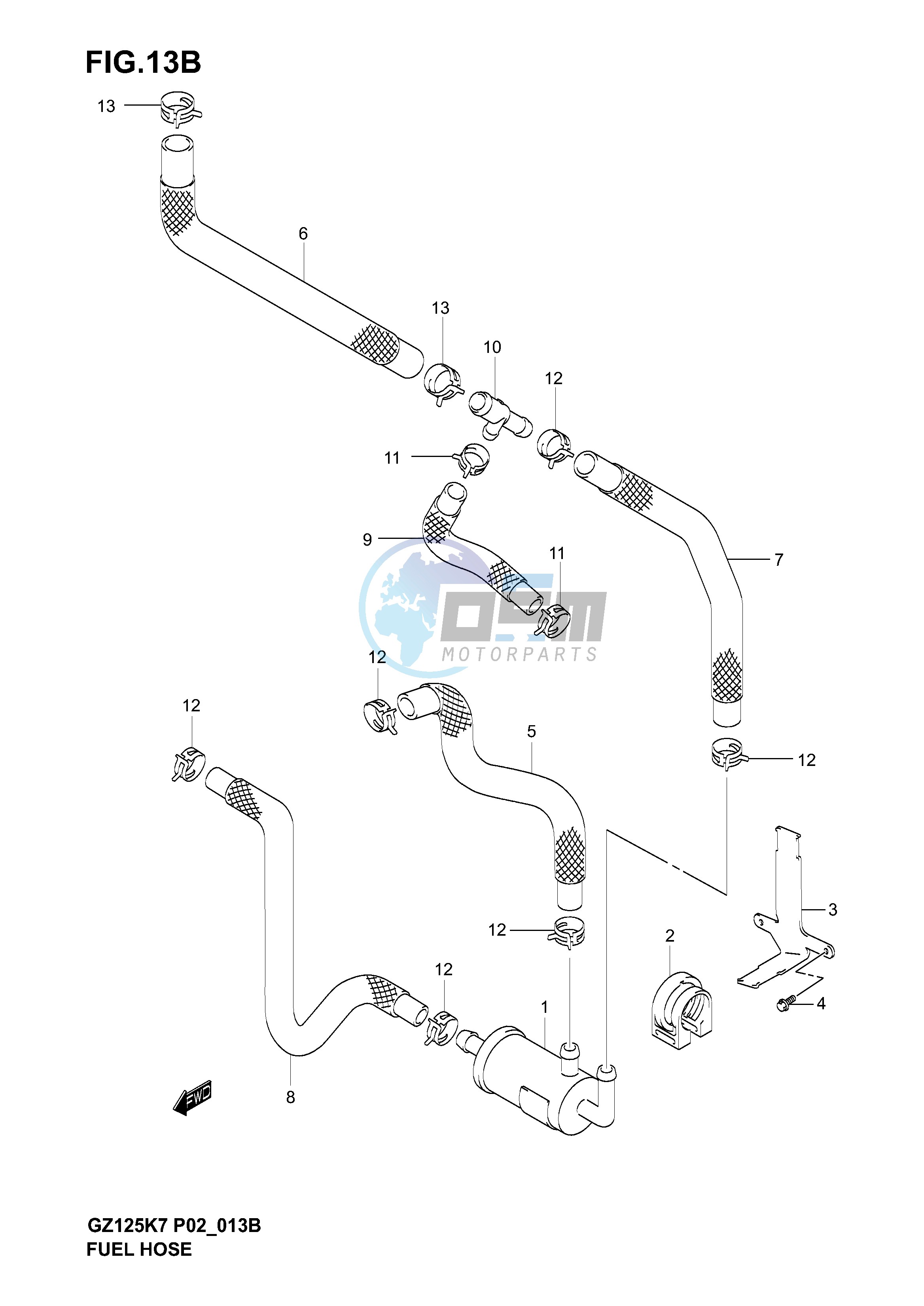 FUEL HOSE (MODEL K7)