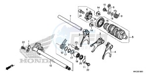 CMX500AH UK - (E) drawing GEAR SHIFT DRUM