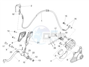 RX 125 E4 (EMEA) drawing Rear brake system