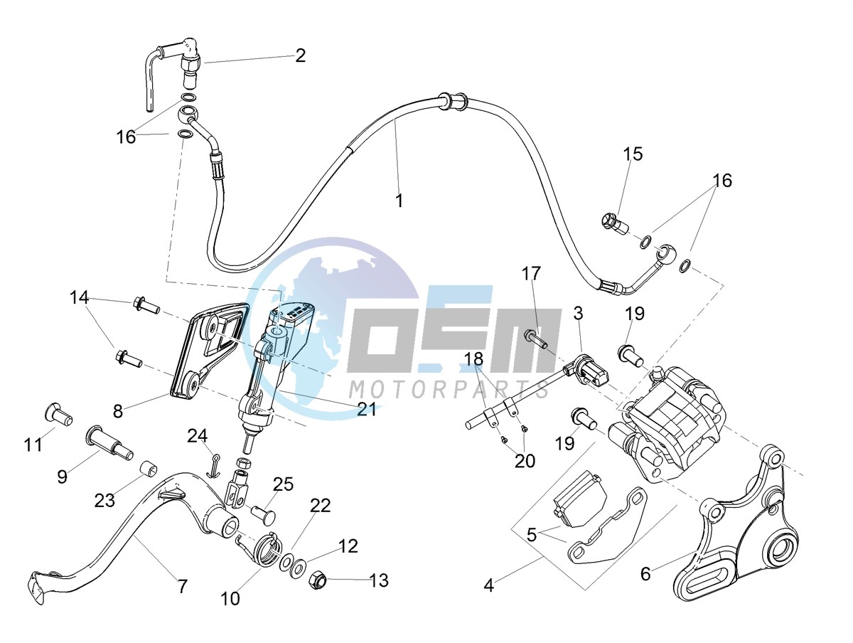 Rear brake system