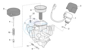 Scarabeo 50 4T E2 drawing Carburettor ii