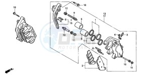 CB600F2 CB600F drawing FRONT BRAKE CALIPER