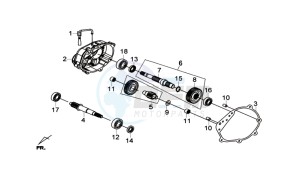 GTS 300I ABS L7 drawing MISSION CASE - DRIVE SHAFT