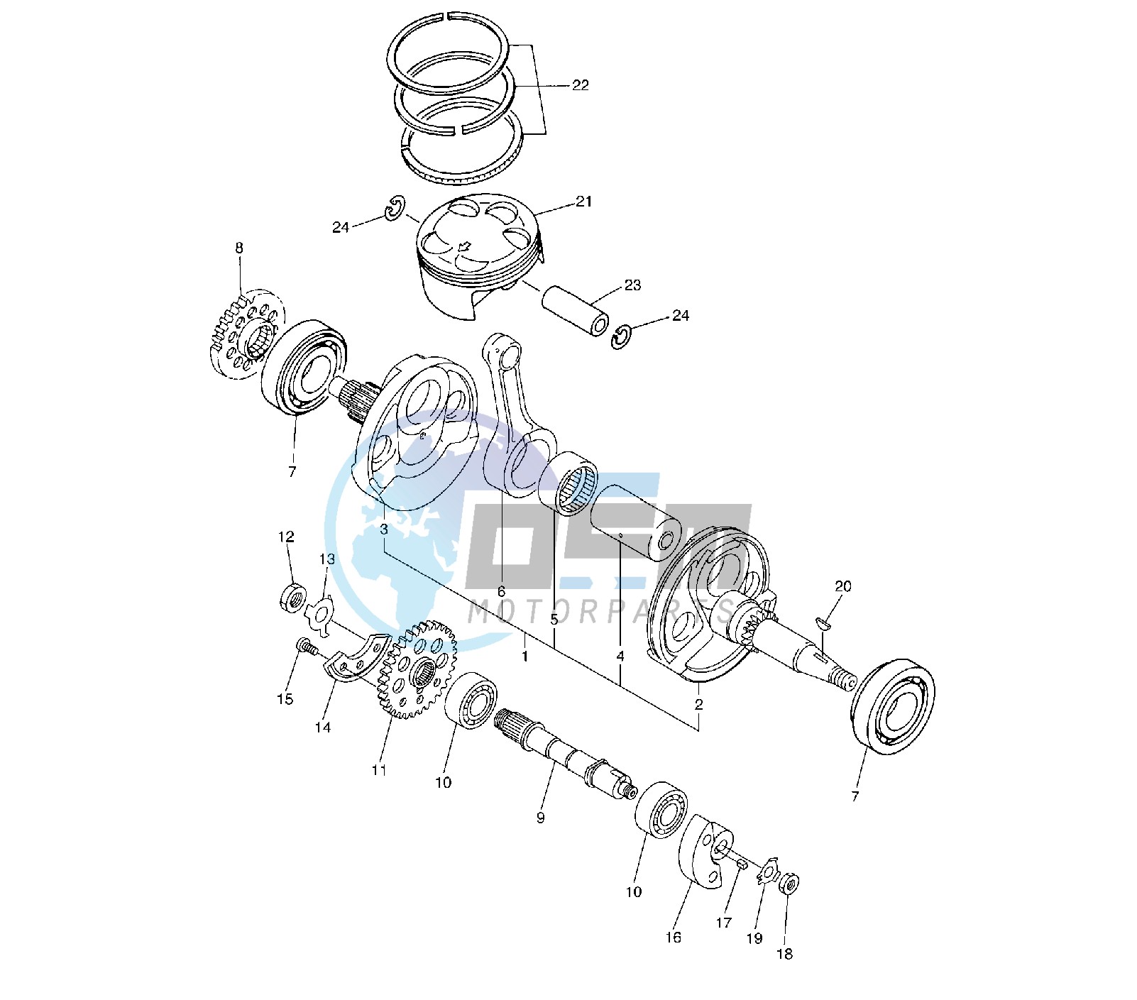 CRANKSHAFT AND PISTON