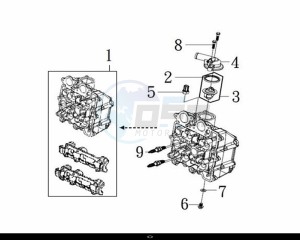 MAXSYM TL 500 (TL47W1-EU) (L9) drawing CYLINDER HEAD