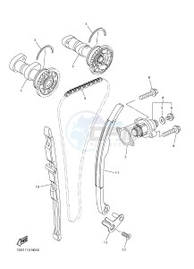 YZ250FX (B292 B293 B294 B294 B295) drawing CAMSHAFT & CHAIN