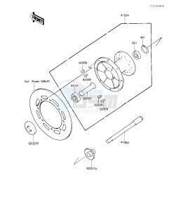 KX 125 B [KX125] (B1-B2) [KX125] drawing FRONT HUB