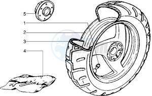 NRG 50 MC3 drawing Rear wheel (Vehicle with rear drum brake)