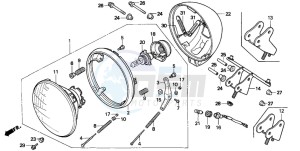 CA125 REBEL drawing HEADLIGHT