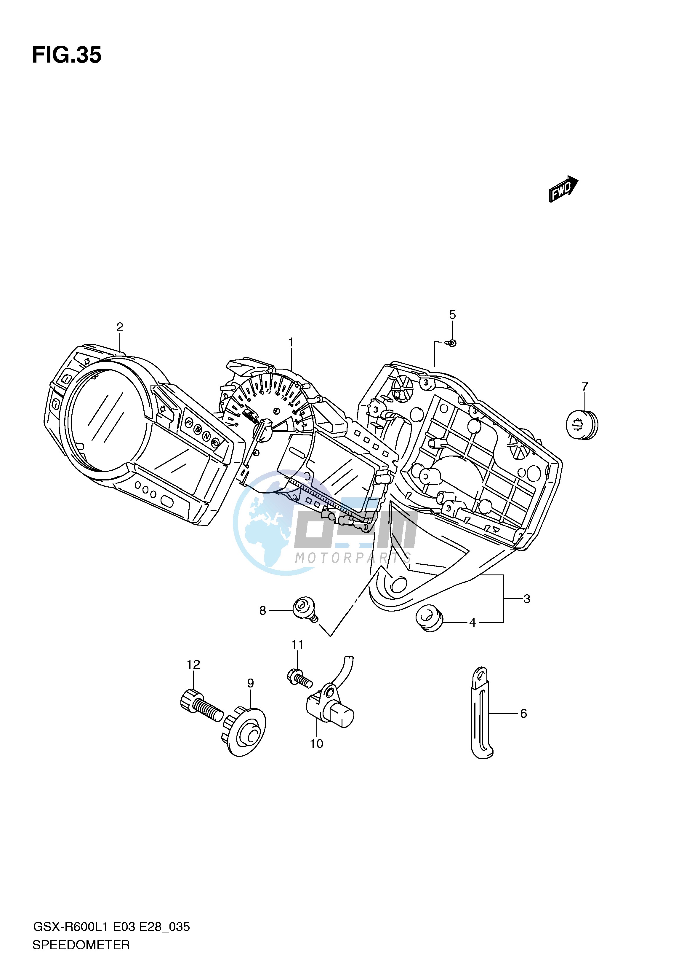 SPEEDOMETER (GSX-R600L1 E3)