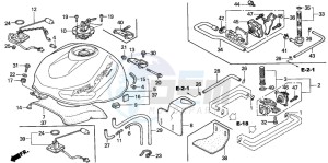 VTR1000F SUPER HAWK drawing FUEL TANK