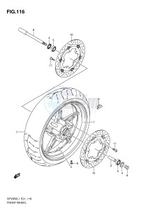 SFV650 (E21) Gladius drawing FRONT WHEEL (SFV650L1 E21)