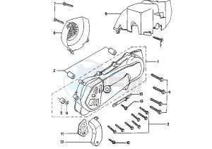 SV 100 L - 100 cc drawing CRANKCASE COVER