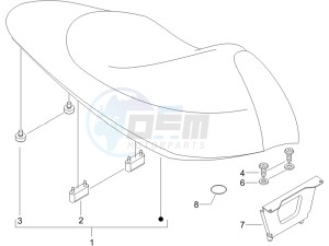 Runner 125 VX 4t drawing Saddle seats - Tool roll