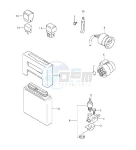 DF 115 drawing PTT Switch Engine Control Unit (2001 to 2003)