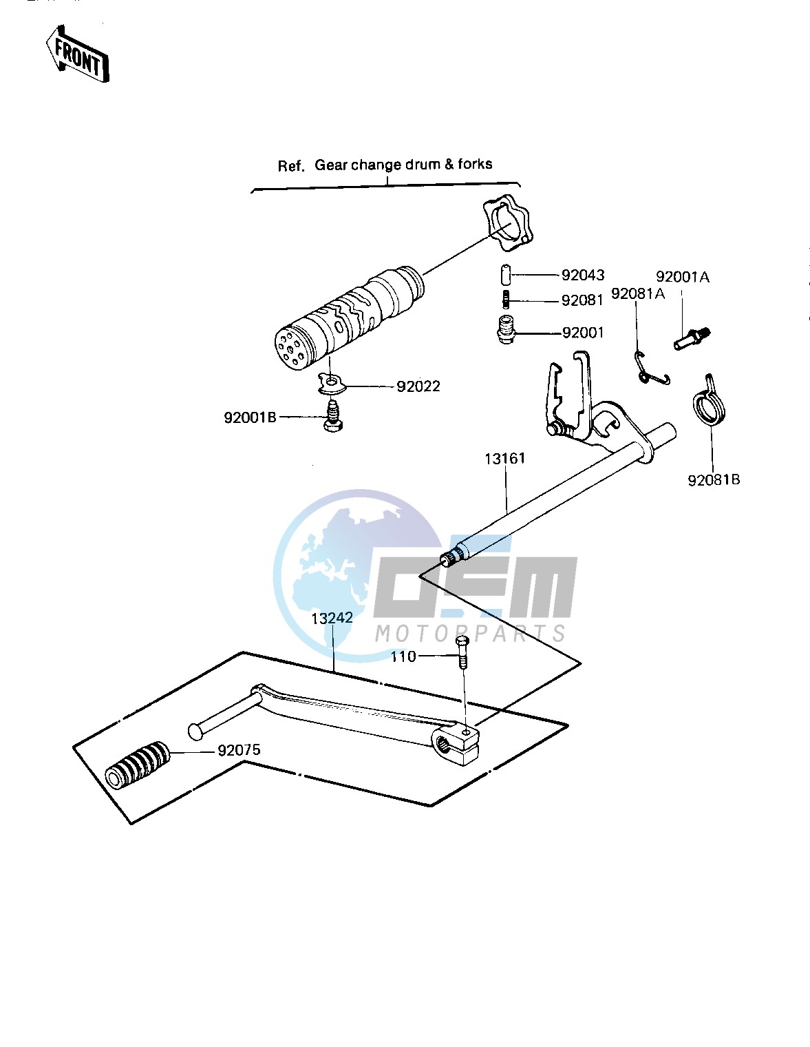 GEAR CHANGE MECHANISM -- 81-82 H1_H2- -