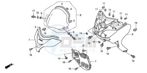 NSS250EX FORZA EX drawing FRONT COVER/WINDSCREEN