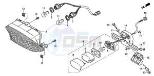 CBR1000F drawing TAILLIGHT