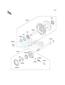 KLX 300 A [KLX300R] (A2-A6) [KLX300R] drawing FRONT HUB