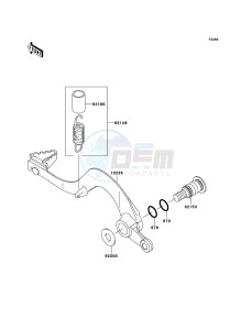 KLX450R KLX450ABF EU drawing Brake Pedal