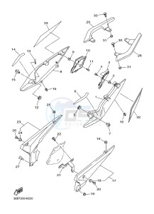 XJ6N 600 XJ6-N (NAKED) (20SL 20SM) drawing SIDE COVER