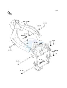 ZX 600 B [NINJA ZX-6RR] (K1) [NINJA ZX-6RR] drawing ENGINE MOUNT