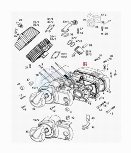 YOUNGST-R_L1 50 L1 drawing Crankcase-cylinder-piston