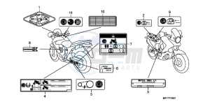 XL700VAB TRANSALP E drawing CAUTION LABEL (2)