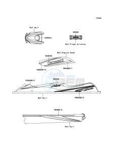 JET SKI 800 SX-R JS800A8F FR drawing Decals