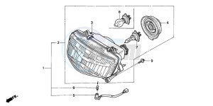 CBR600SE drawing HEADLIGHT